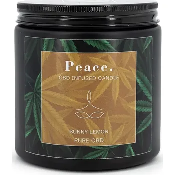 Svíčka Candle Brothers CBD Sójová svíčka Peace. Sunny Lemon - 350g