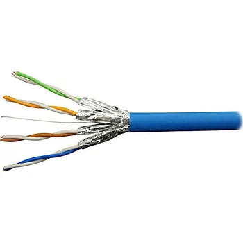 Síťový kabel SCHRACK PLANET kabel FTP, drát, Cat 6A, 4p, 500MHz, LS0H, stíněný každý pár, Planet Elite, modrý, Dca (balení 500m)