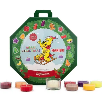Svíčka Haribo adventní kalendář čajové svíčky
