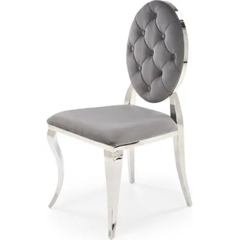 Jídelní židle K555 židle popelavá / stříbrná - Halmar 48x96 cm