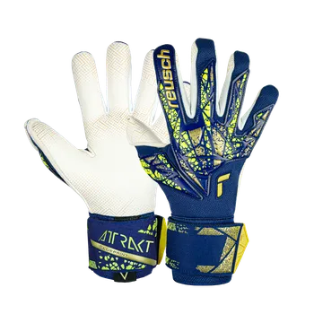 Brankářské rukavice Reusch Attrakt Gold X GluePrint modrá/zlatá UK 8