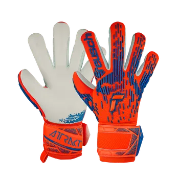 Brankářské rukavice Reusch Attrakt Freegel Silver oranžová/modrá UK 10