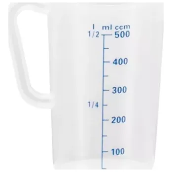 Dezinfekce Odměrka na tekutou dezinfekci 500 ml (Dávkovací odměrka pro přesné ředění dezinfekčních prostředků Schulke.)