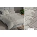 Saténové povlečení 160x200 béžové geometrické na zip 4794 C KARO Satin 225495550