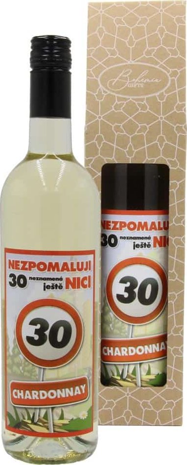 Dárkové bílé víno k 30. narozeninám 0,75 l - Chardonnay