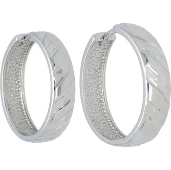 Módní doplněk Goldstore Stříbrné kruhy zacvakávací zapínání Velikost: 25