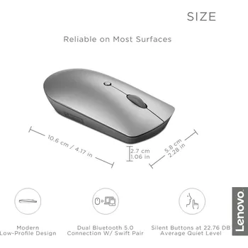 Myš Lenovo Yoga Bluetooth Silent Mouse (Tidal Teal) = BT silent Yoga myš, modrozelená