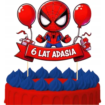 Obraz ZÁPICH DO DORTU Narozeninová Sto Let SPIDEY Spiderman POSTAVIČKY OZDOBY 7