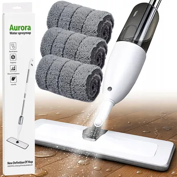 IP kamera PLOCHÝ MOP SE SPREJEM, DÉLKA 125 cm, NÁDRŽKA 350 ml + 3x NÁHRADNÍ HLAVICE Z MIKROVLÁKNA, 3 KS