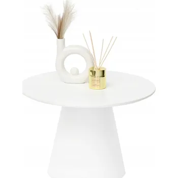 Konferenční stolek Konferenční stolek Mebel-Partner kulatý 60 x 60 x 40 cm bílý