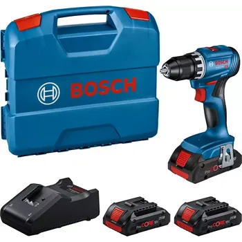 Elektrické nířadí 0615A5002N Aku vrtací šroubovák 18V 3x4,0Ah Bosch GSR 18V-45 Cordless Drill Driver + 3 x ProCORE18V 4.0Ah + GAL 18V-40 in L-Case