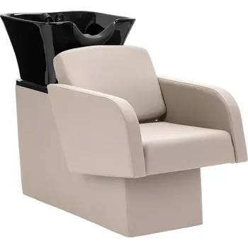 Kadeřnické křeslo Kadeřnický mycí box Elda - šedo-béžový