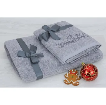Set ručníku a osušky LUNO světle šedý