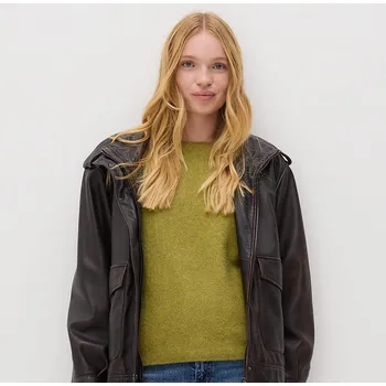 Dámský svetr Reserved - Svetr s příměsí vlny - světle olivová - 128HH-81M - 128HH-81M-XL