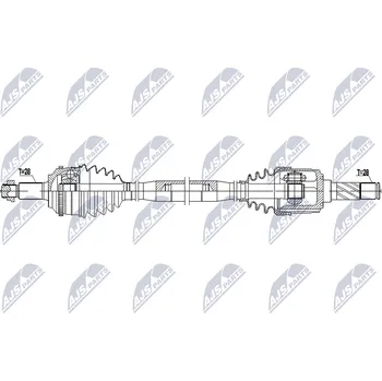 Hřídel nápravy Hnací hřídel NTY NPW-MZ-132