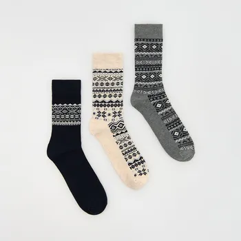 Pánské ponožky Reserved - Sada 3 párů ponožek - středně šedá - 224FB-85X - 224FB-85X-43R