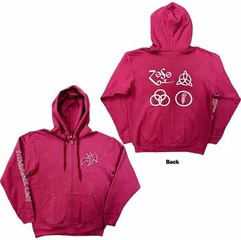 Pánská mikina Led Zeppelin mikina, Symbols Zipped BP Maroon Red, pánská XL