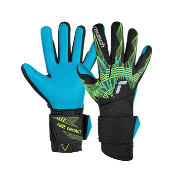 Brankářské rukavice Reusch Pure Contact Aqua černá/světle zelená/modrá UK 12