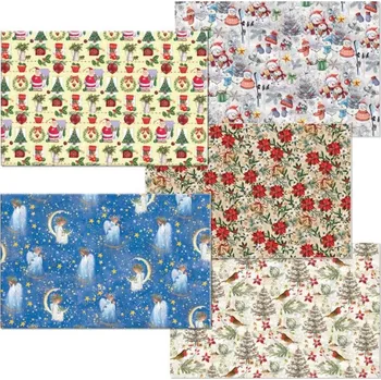 Balící papír Balící papír STANDARD 2 archy 100x70 vánoční mix