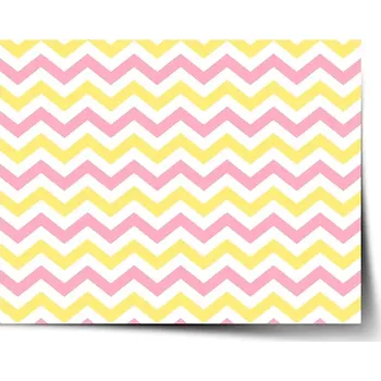 Plakát Sablio Plakát Růžové a žluté klikyháky - 60x40 cm