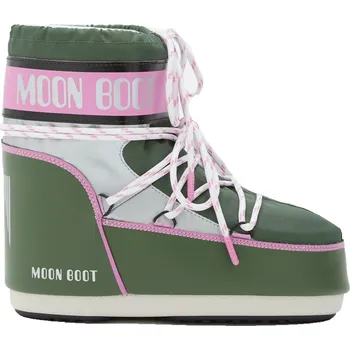Dámská obuv Dámské sněhule Moon Boot Icon Low Space Racing-GH01 Forest Green/Silver/Pink