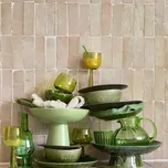 Set 4ks zelená oliv sklenice na víno na vysoké noze The Emeralds - Ø 8*17cm/ 200ml 161983623