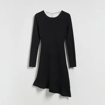 Dámské šaty Reserved - Asymetrické mini šaty - černý - 362HI-99X - 362HI-99X-L