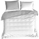 Saténové povlečení 160x200 Nova bílá stříbrná oboustranné Eurofirany 225478810