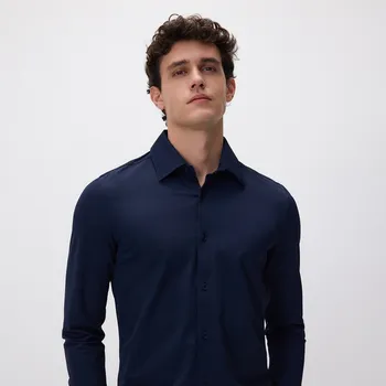 Reserved - Hladká košile super slim fit - tmavomodrá - 596EF-59X - 596EF-59X-M