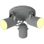 Kulaté stropní bodové loftové svítidlo GRAY - 3xE14, 40W, šedé