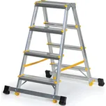 Oboustranné hliníkové schůdky ALVE EUROSTYL se stabilizátorem, 2x4 stupně, výška 0,84 m 161316931