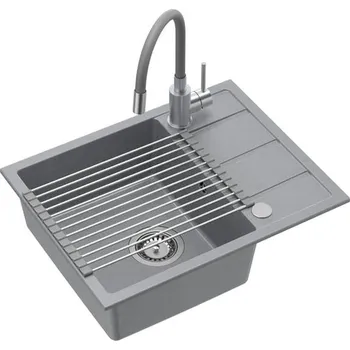 Granitový dřez QUADRON BONUS / ŠEDÁ