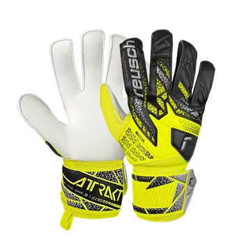 Brankářské rukavice Reusch Attrakt Solid žlutá/stříbrná UK 10