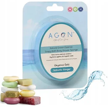 Mýdlo AGON 125G SPRCHOVÁ HOUBA OCEAN mýdlo zapuštěné v houbičce Ocean