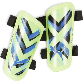 Fotbalový chránič Puma ULTRA Light Strap světle zelená/modrá UK XS