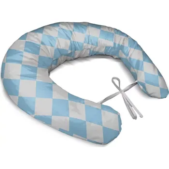 Polštář Sablio Těhotenský polštář Bílomodré kosočtverce