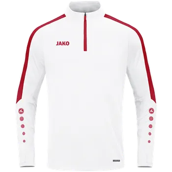 Pánská mikina JAKO Power Zip Top bílá/červená UK M