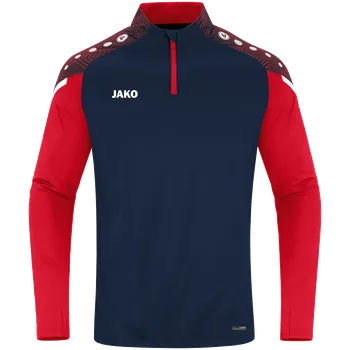 Pánská mikina JAKO Performance Zip Top tmavě modrá/červená UK 152