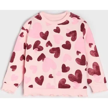 Dívčí mikina Sinsay - Mikina s kulatým výstřihem - pastelová růžová - 356DG-03X - 356DG-03X-68