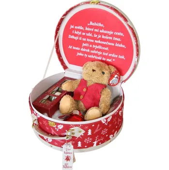 Dárkový potravinový koš Vánoční dárkový kufřík XL pro babičku - Kouzlo Vánoc