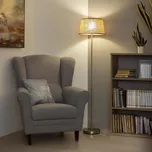 Brilagi - LED Stojací lampa CERIA 1xE27/40W/230V pr. 35 cm béžová/matný chrom