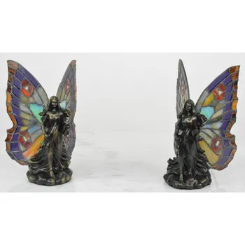 Stojací lampa Tiffany lampy - Dámy s motýlími křídli