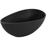 Mexen Parma volně stojící vana z konglomerátu 160 x 95 cm, černá mat - 57231609570 174040159