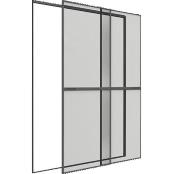 Síť proti hmyzu Síť proti hmyzu do dveří dvojitá posuvná Home Protect antracit 230 x 240 cm