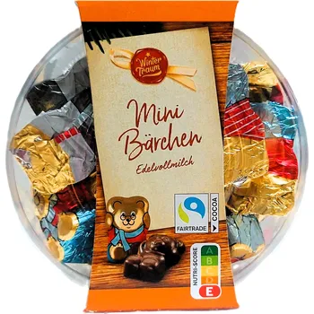 Čokoláda WINTER TRAUM WEIHNACHTS BÄRCHEN Edel-Vollmilch - mini medvídci z mléčné čokolády- 18ks 125g