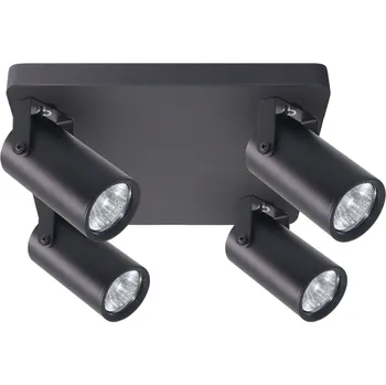 Stropní hranaté bodové svítidlo GARY - 4xGU10, 15W, černé