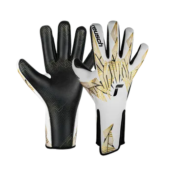 Brankářské rukavice Reusch Pure Contact Gold X GluePrint Strapless bílá/zlatá/černá UK 8,5