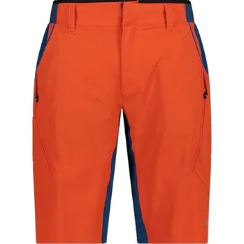 Cyklistické kalhoty Pánské cyklistické kraťasy CMP MAN FREE BIKE BERMUDA 56 Oranžová, Tmavě modrá