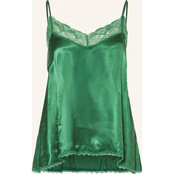 Riani Dámský Saténový Top S Krajkou, zelená, 44