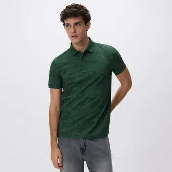 Reserved - Polo s vánočním vzorem - petrolejová - 582EF-67X - 582EF-67X-XXL